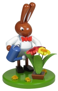 Leichsenring Osterhase 17 cm mit Gießkanne (Leichsenring 224/745) Osterhase mit Gießkanne